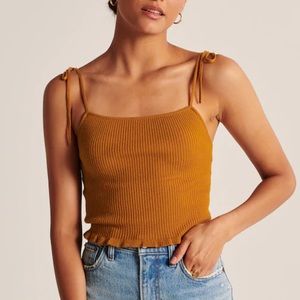 Abercrombie & Fitch Tie-Strap Cami Orange